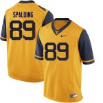 Men's West Virginia Mountaineers NCAA #89 Dillon Spalding Yellow Authentic Nike Stitched College Football Jersey TB15M87UN